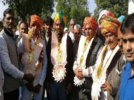 welcome of newly elected pradhan
